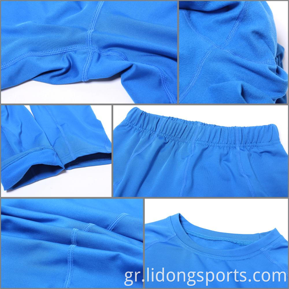 Lidong Κορυφαία ποιότητα Custom Compression Mens New Long Sleeve Fitness Gym Wear